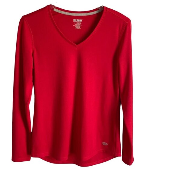 Reel Legends Freeline Red Long Sleeve Performance Top Women's Size Small NEW - Picture 1 of 7